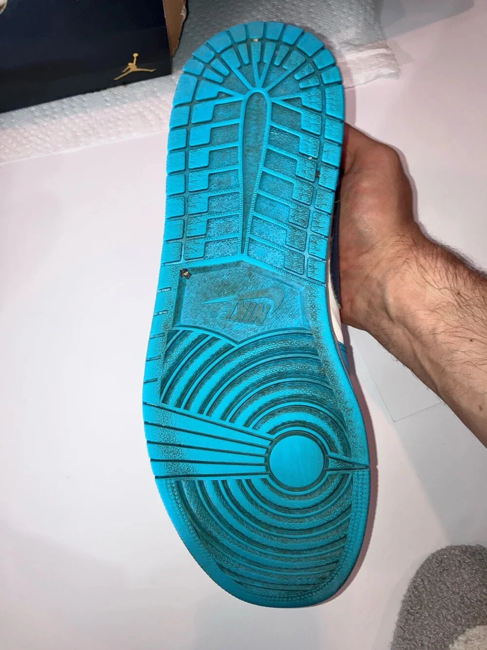 Sz 11.5 Air Jordan 1 Low “UNC” 6/10 Cond in Box with goat tag + reciept